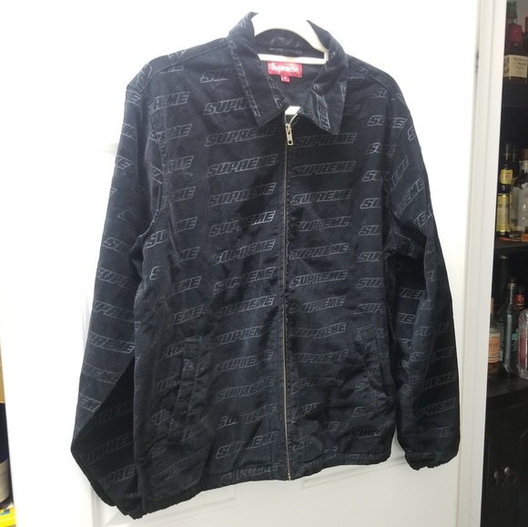 NWT Supreme Black Men's Corduroy Jacket debossed 人気の商品通販サイト supreme Jacket Corduroy Logo Debossed その他